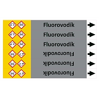 Značení potrubí ISO 20560, fluorovodík